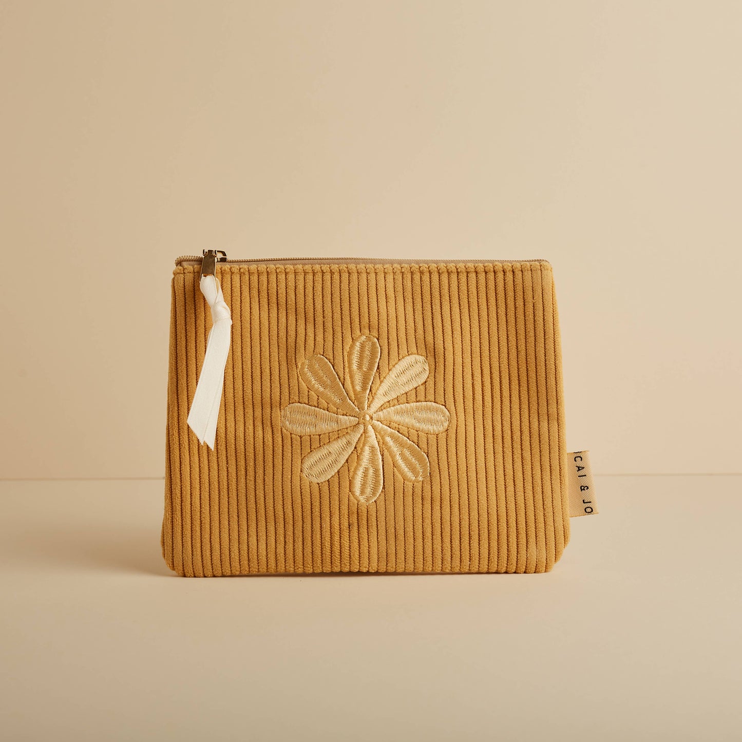 Cai & JO Corduroy Pouch in Marigold | The Ivy Plant Studio