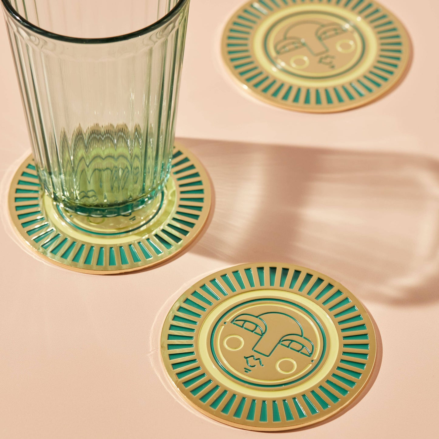 Cai & Jo The Sol Coaster in teal | The Ivy Plant Studio