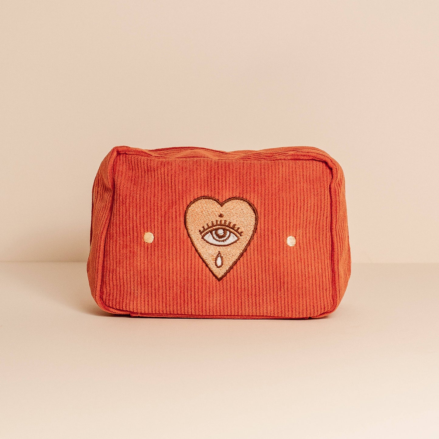 Cai & Jo Corduroy Makeup Bag in Rust | The Ivy Plant studio