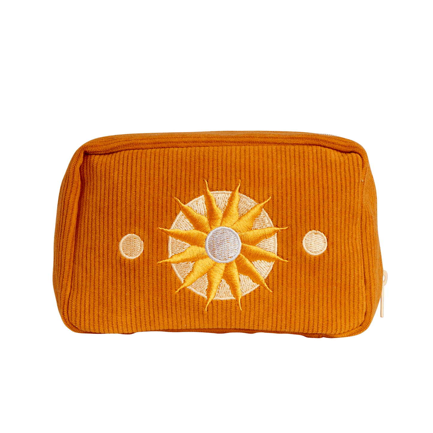 Cai & Jo Corduroy Makeup Bag in Burnt Orange | The Ivy Plant Studio