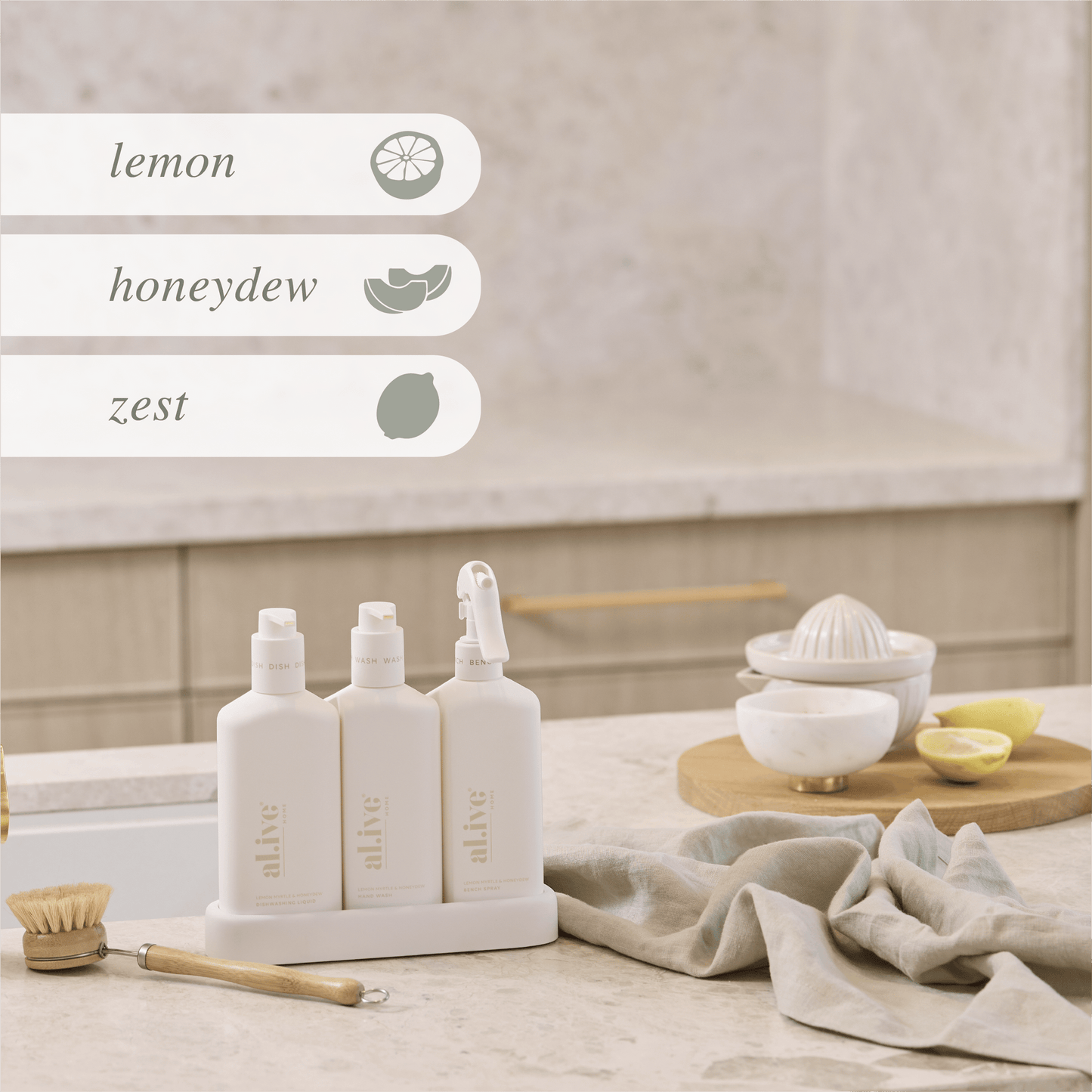 ALIVE BODY Kitchen Trio - Lemon Myrtle & Honeydew - The Ivy Plant Studio