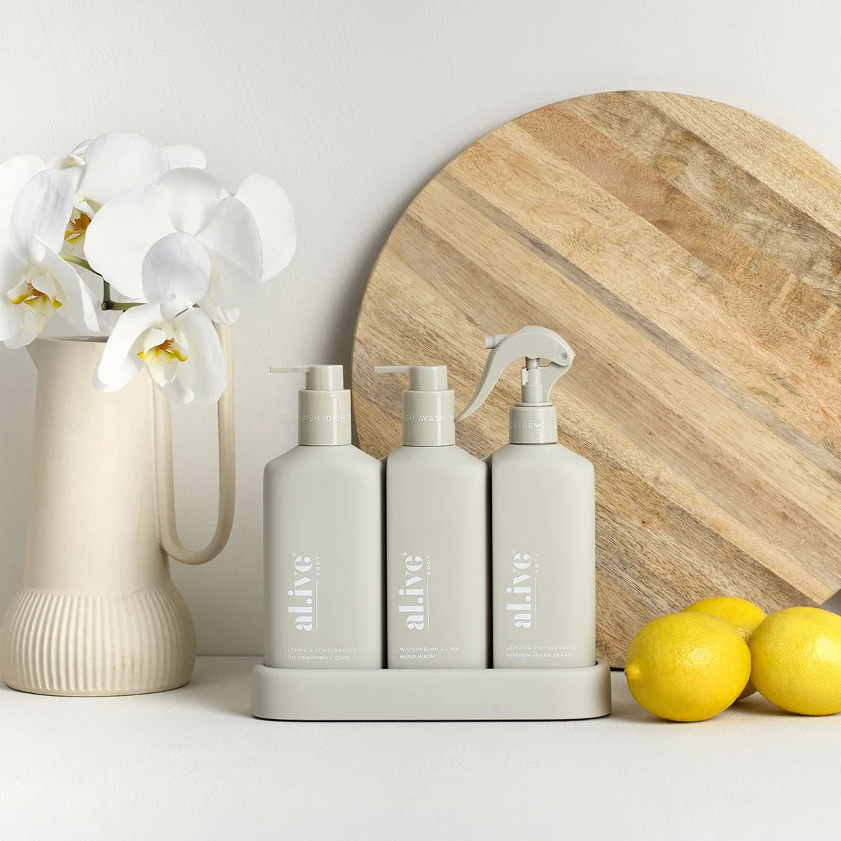 Alive Body Kitchen Trio, The Ivy Plant Studio, kitchen cleaning products,