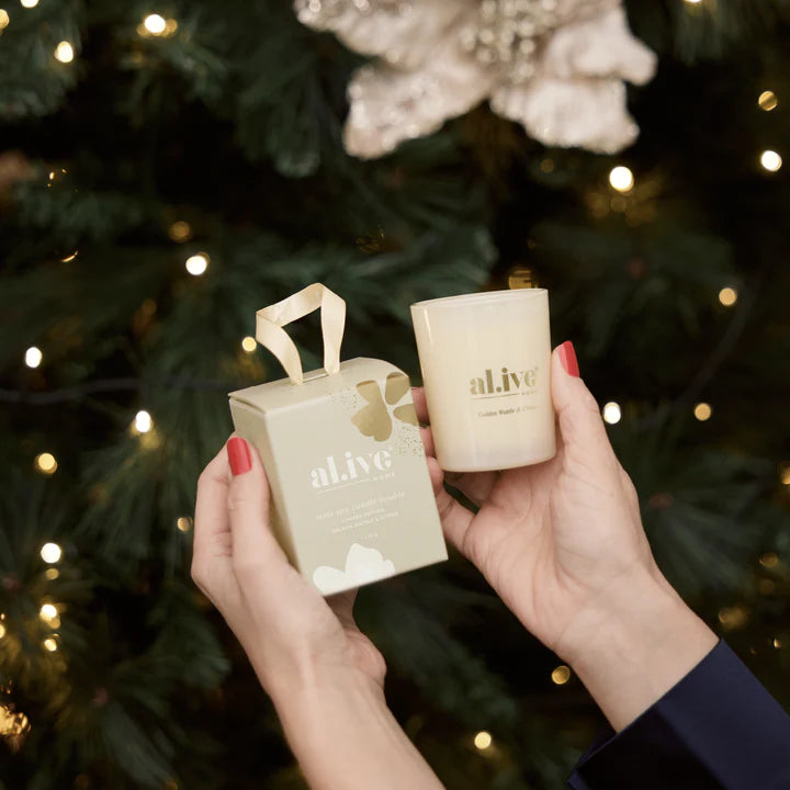Alive Body Mini Soy Candle Bauble - Golden Wattle & Citrus | The Ivy Plant Studio