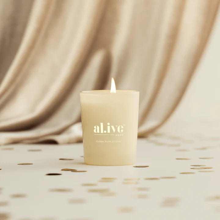 Alive Body Mini Soy Candle Bauble - Golden Wattle & Citrus | The Ivy Plant Studio
