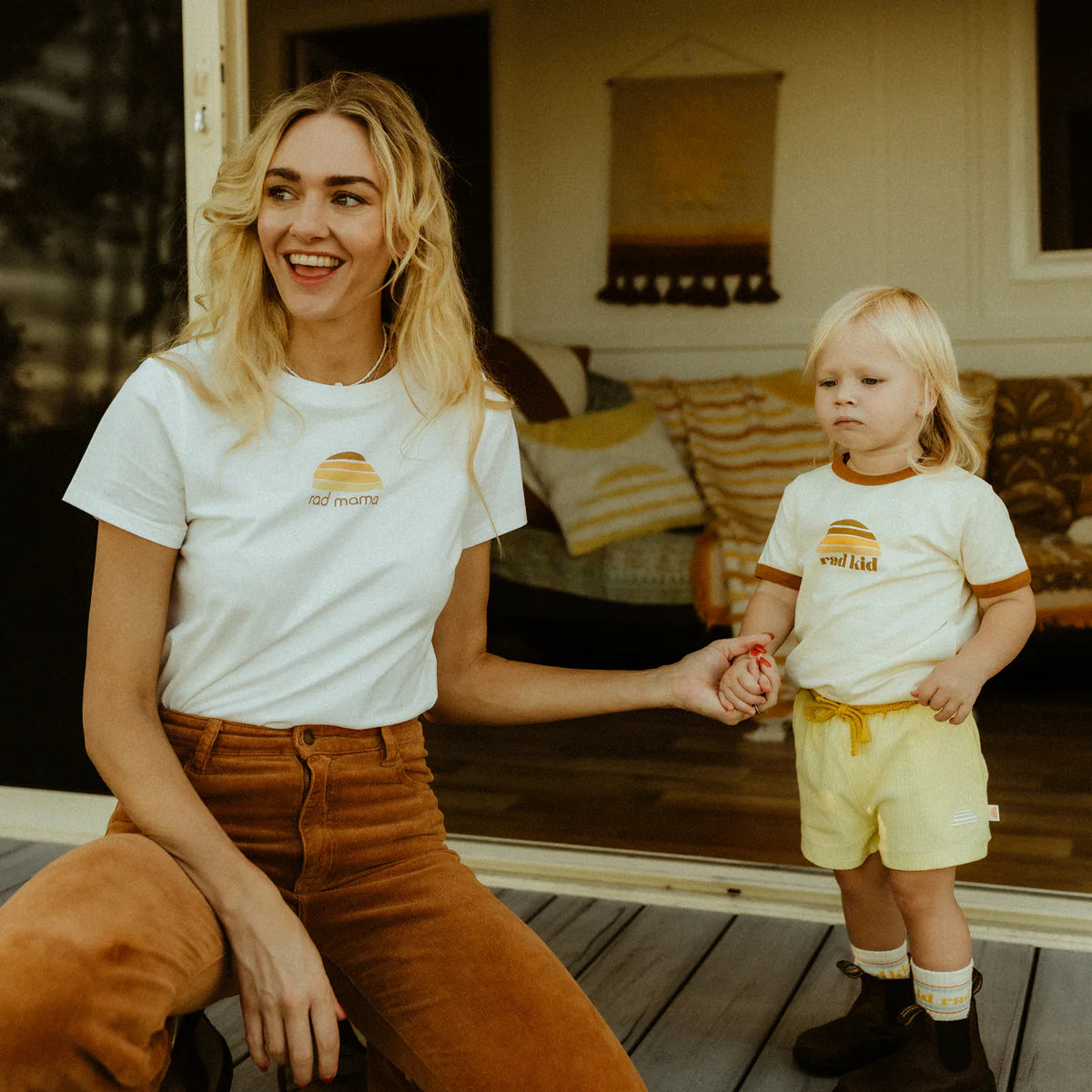 BANABAE RAD MAMA CLASSIC TEE IN ORGANIC COTTON - NATURAL | THE IVY PLANT STUDIO