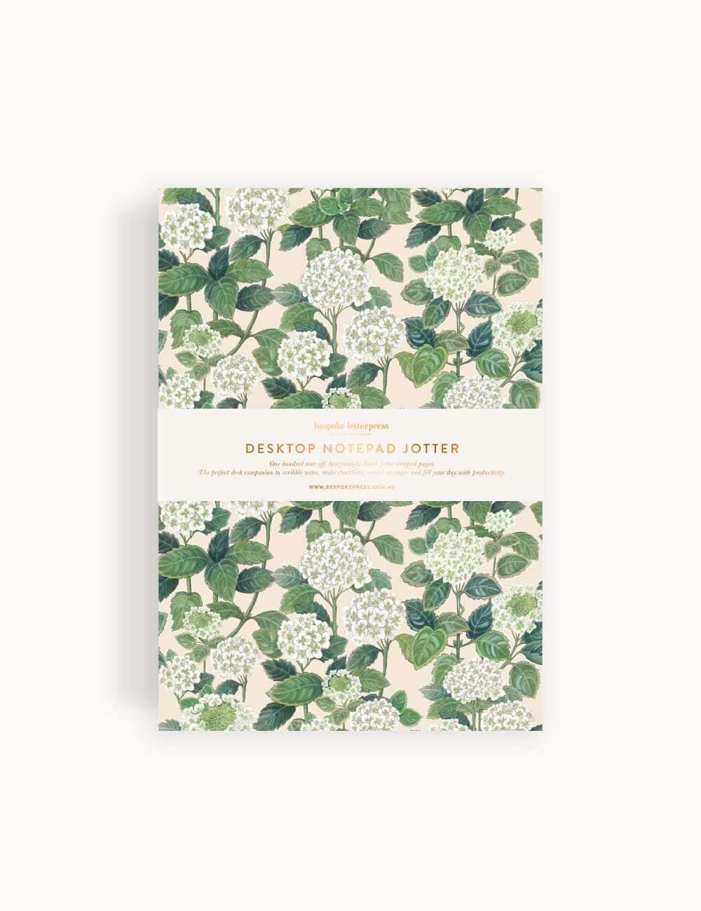 Bespoke Letterpress HYDRANGEA NOTEPAD JOTTER | The Ivy Plant Studio