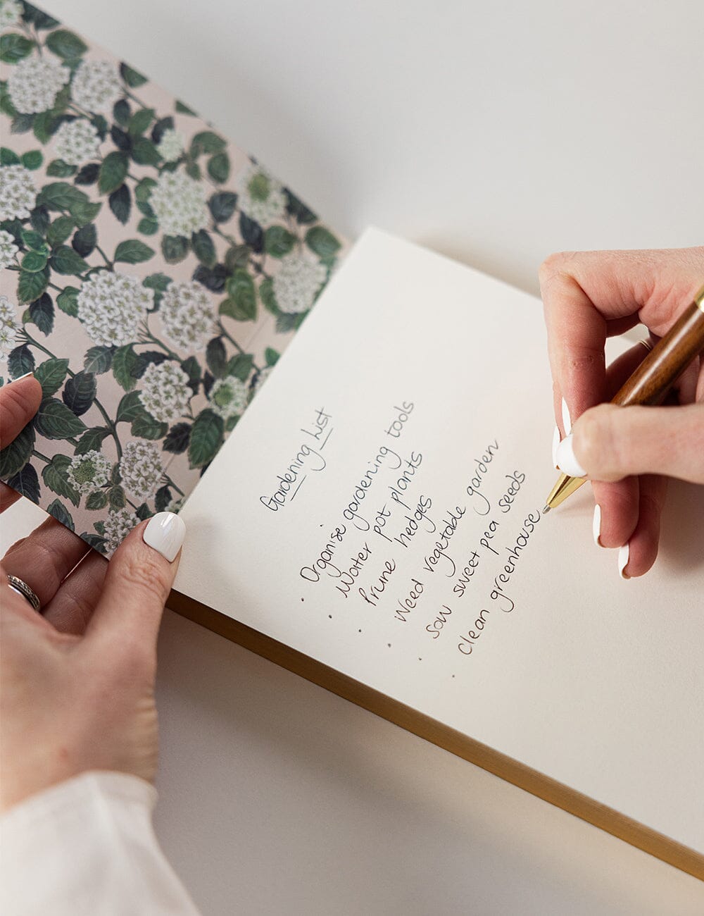 Bespoke Letterpress HYDRANGEA NOTEPAD JOTTER | The Ivy Plant Studio