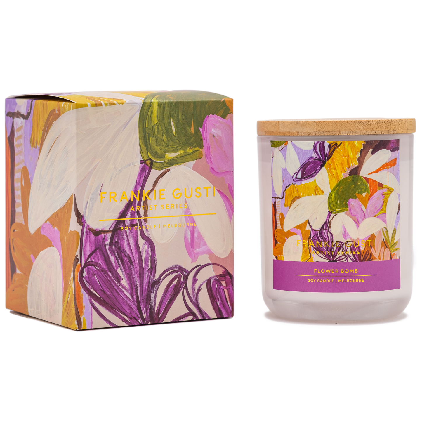 FRANKIE GUSTI FLOWER BOMB CANDLE | KATE MAYERS | THE IVY PLANT STUDIO
