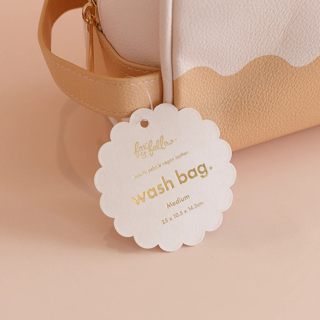 Fox & Fallow's Caramel Ripple Wash Bag | The Ivy Plant Studio