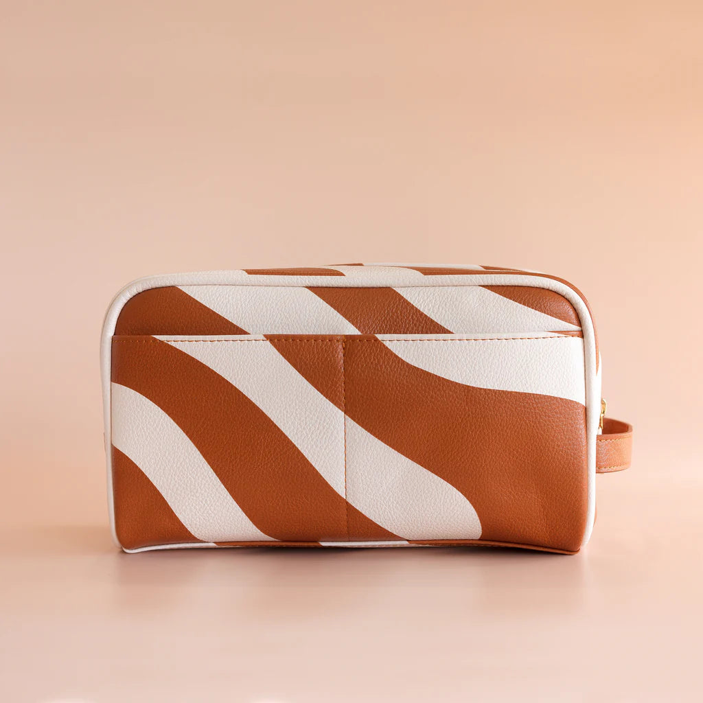 Fox & Fallow's Rust Swirl Wash Bag | The Ivy Plant Studio
