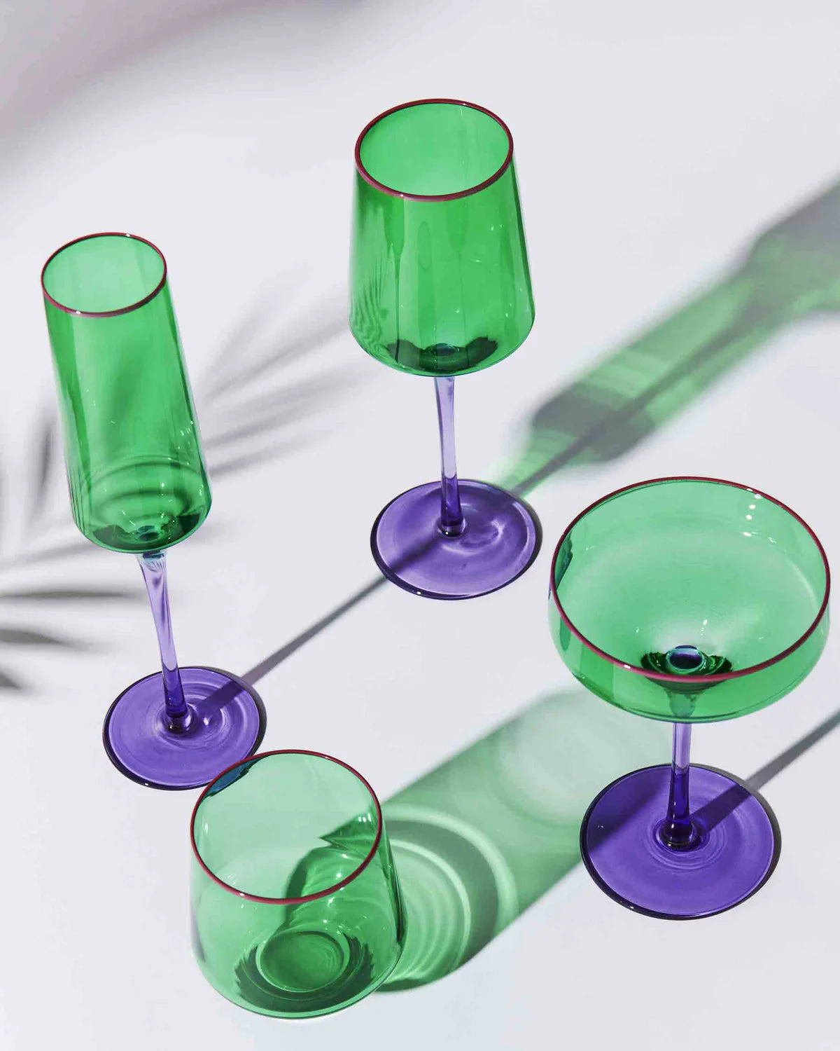  KIP & CO JADED MARGARITA GLASS 2P SET | THE IVY PLANT STUDIO