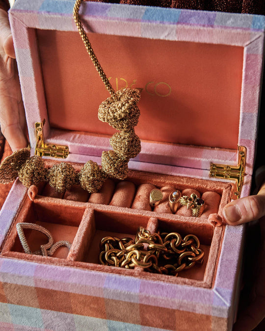Kip & CO Tutti Frutti Velvet Jewellery Box Large | kip & Co | The Ivy Plant Studio | jewellery box