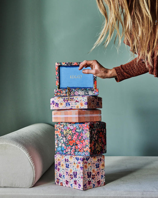 Kip & CO Tutti Frutti Velvet Jewellery Box Small | jewellery case | kip & co | The ivy Plant Studio