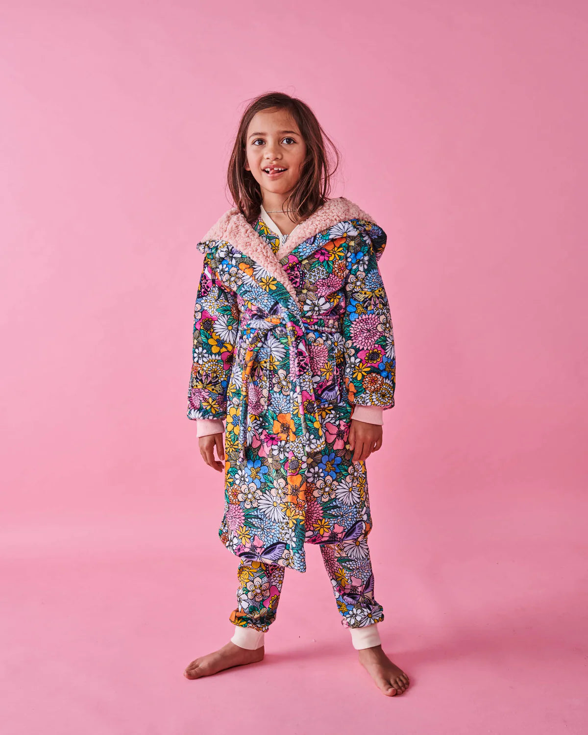 Kip & Co BLISS FLORAL KUDDLE KIDS ROBE | The Ivy Plant Studio1