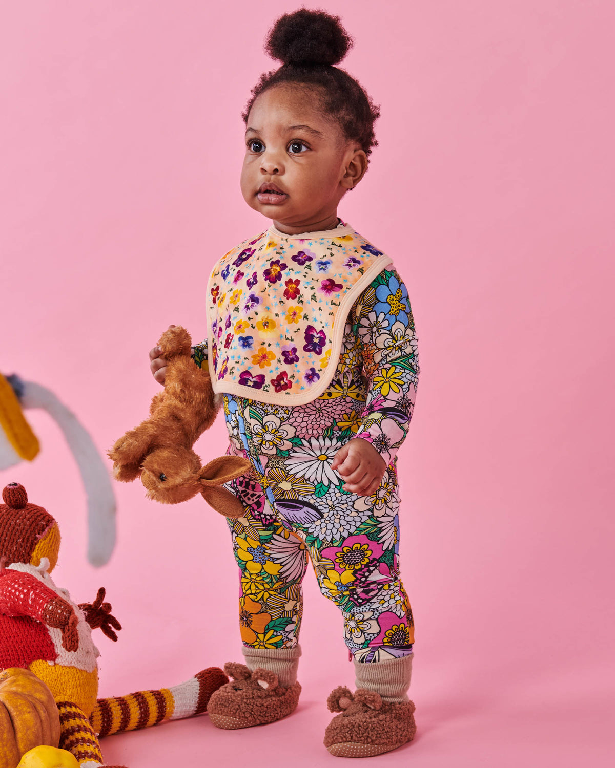 Kip & Co BLISS FLORAL ORGANIC LONG SLEEVE ZIP ROMPER | onesie | kip & co | the ivy plant studio