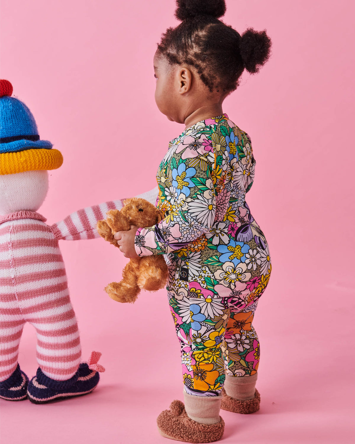 Kip & Co BLISS FLORAL ORGANIC LONG SLEEVE ZIP ROMPER | onesie | kip & co | the ivy plant studio