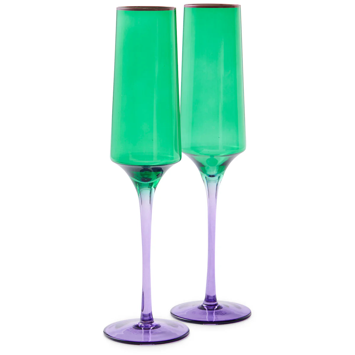Kip & Co JADED CHAMPAGNE GLASS 2P SET | The Ivy Plant Studio