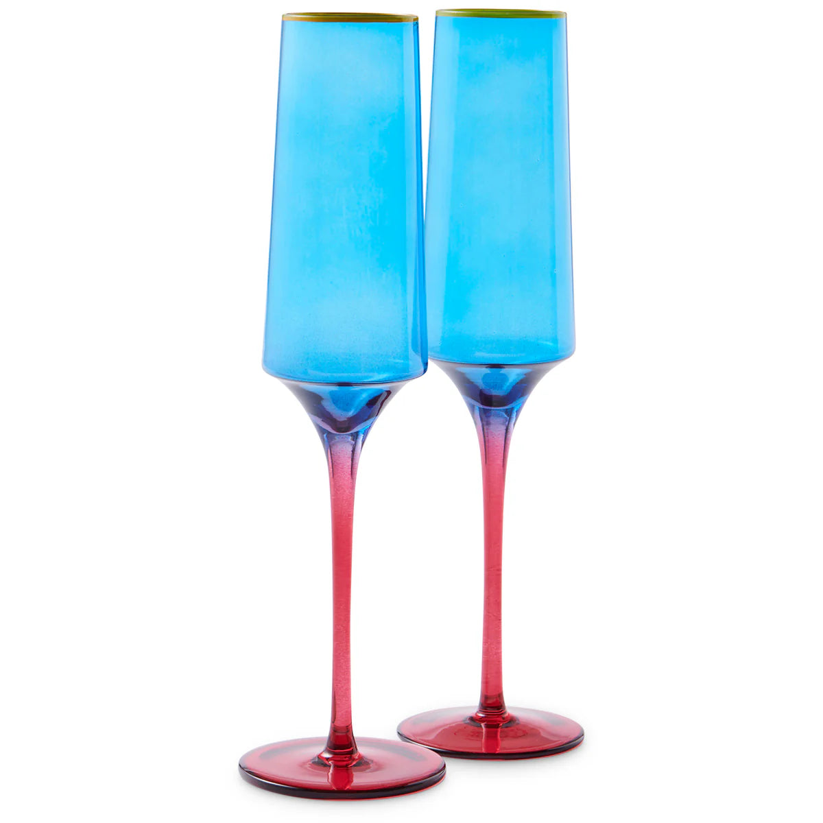 Kip & Co SAPPHIRE DELIGHT CHAMPAGNE GLASS 2P SET | The Ivy Plant Studio