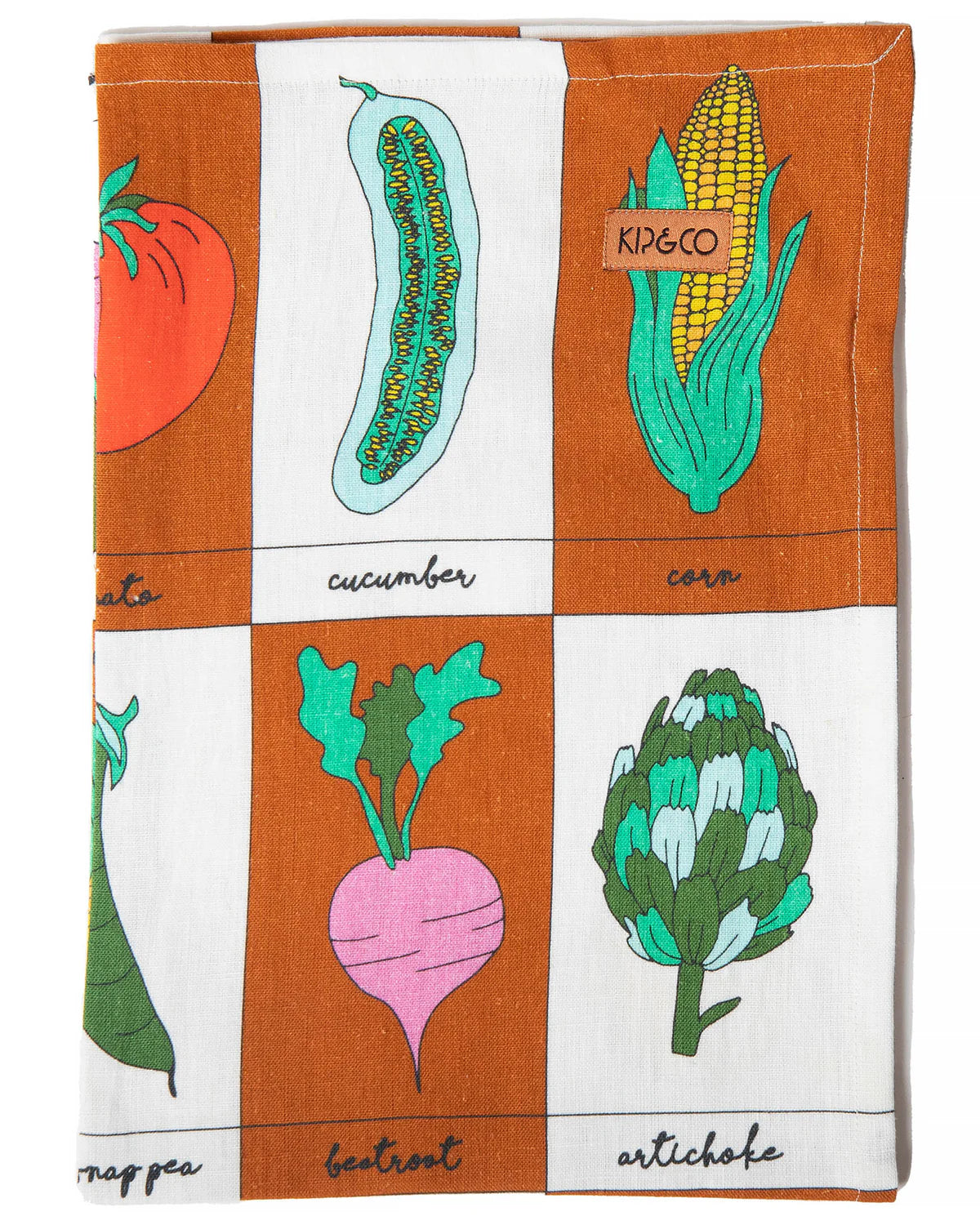 Kip & Co VEGIE BOX LINEN TEA TOWEL | The Ivy Plant Studio