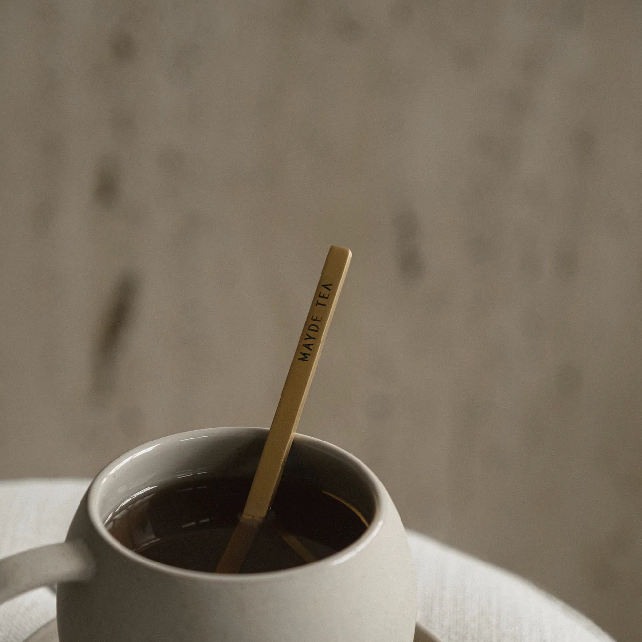 Mayde Tea Brass Serving Spoon, mayde tea,