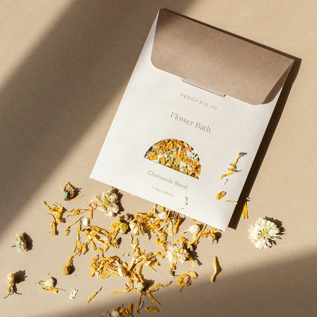 Peggy Sue Co Flower Bath Chamomile Blend, peggy sue, bath soak, the ivy plant studio