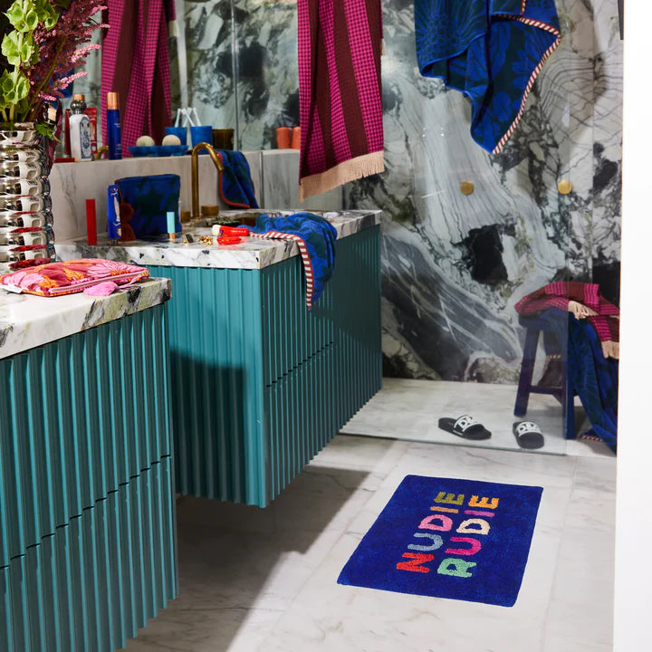 Sage X Clare NUDIE RUDIE BATH MAT MINI - LAPIS | The Ivy Plant Studio
