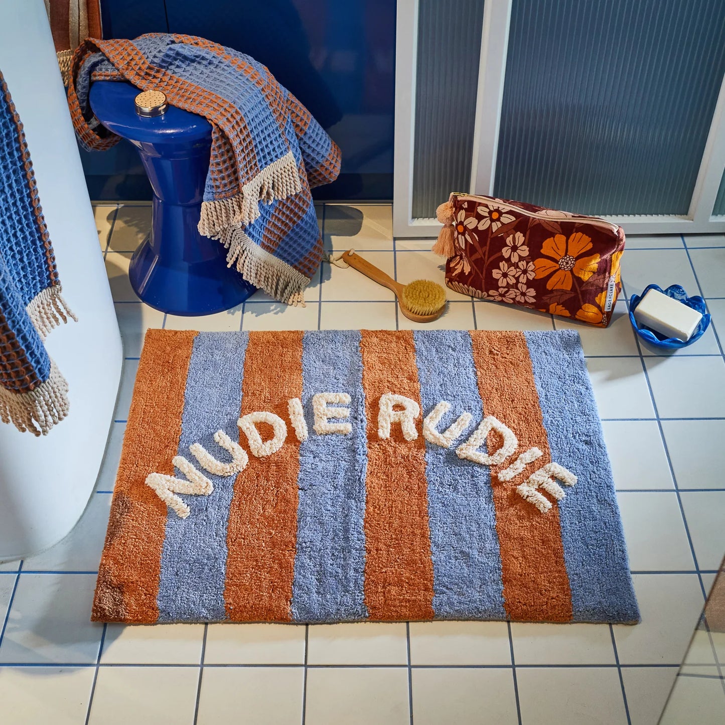 Sage X Clare Zelia Nudie Rudie Bath Mat - BLUE JAY | The Ivy Plant Studio