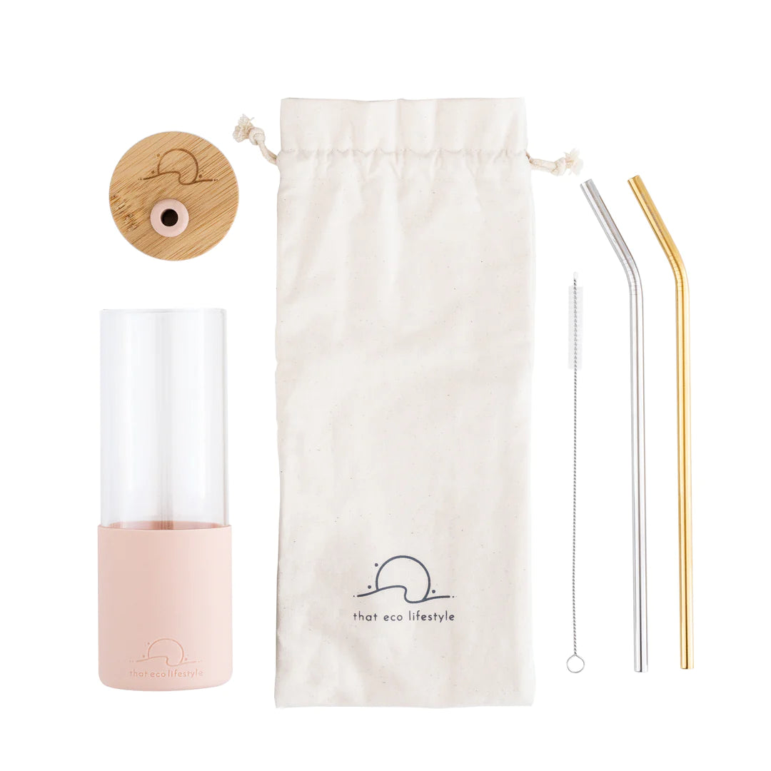 That Eco Lifestyle Soft Coral Smoothie Tumbler - The Ivy Plant Studio