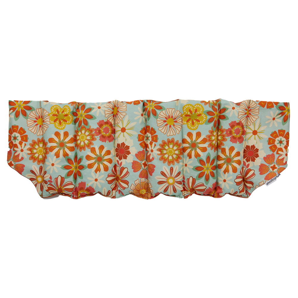 Wheatbags Love WRAP AROUND HEAT PACK - GROOVY FLOWERS KHAKI | THE IVY PLANT STUDIO
