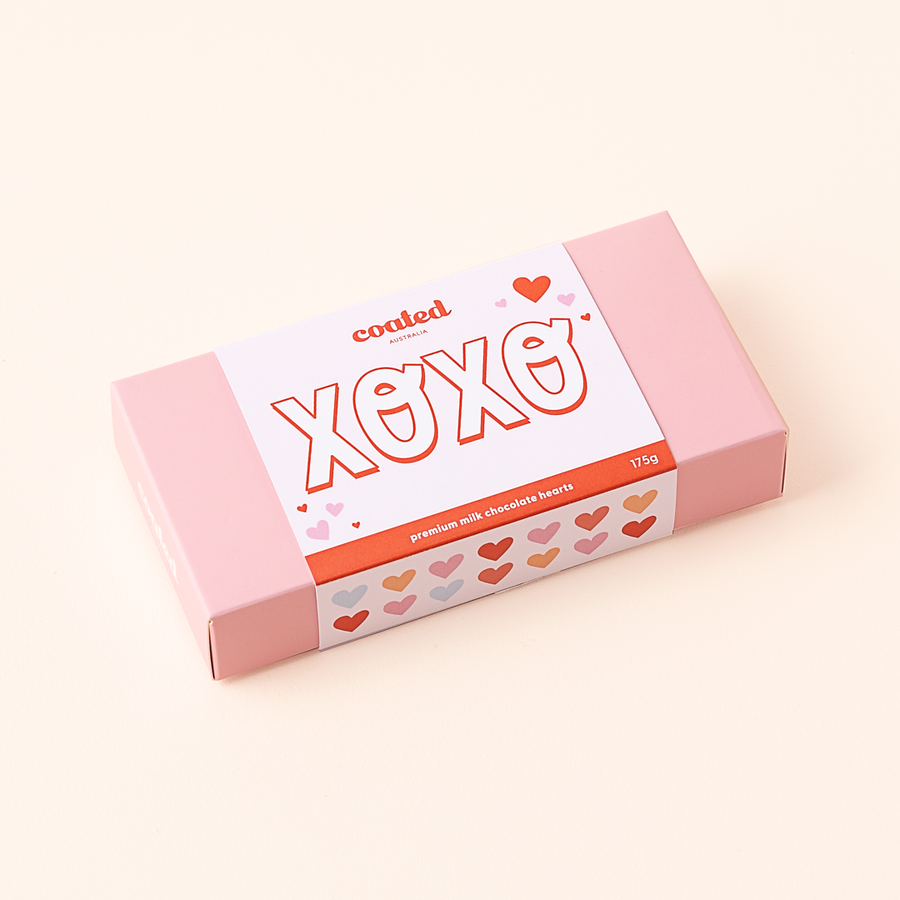 XOXO Gift Box with Milk Chocolate Hearts