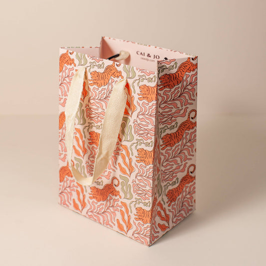 Cai & Co Tiger print small gift bag | The Ivy Plant Studio 