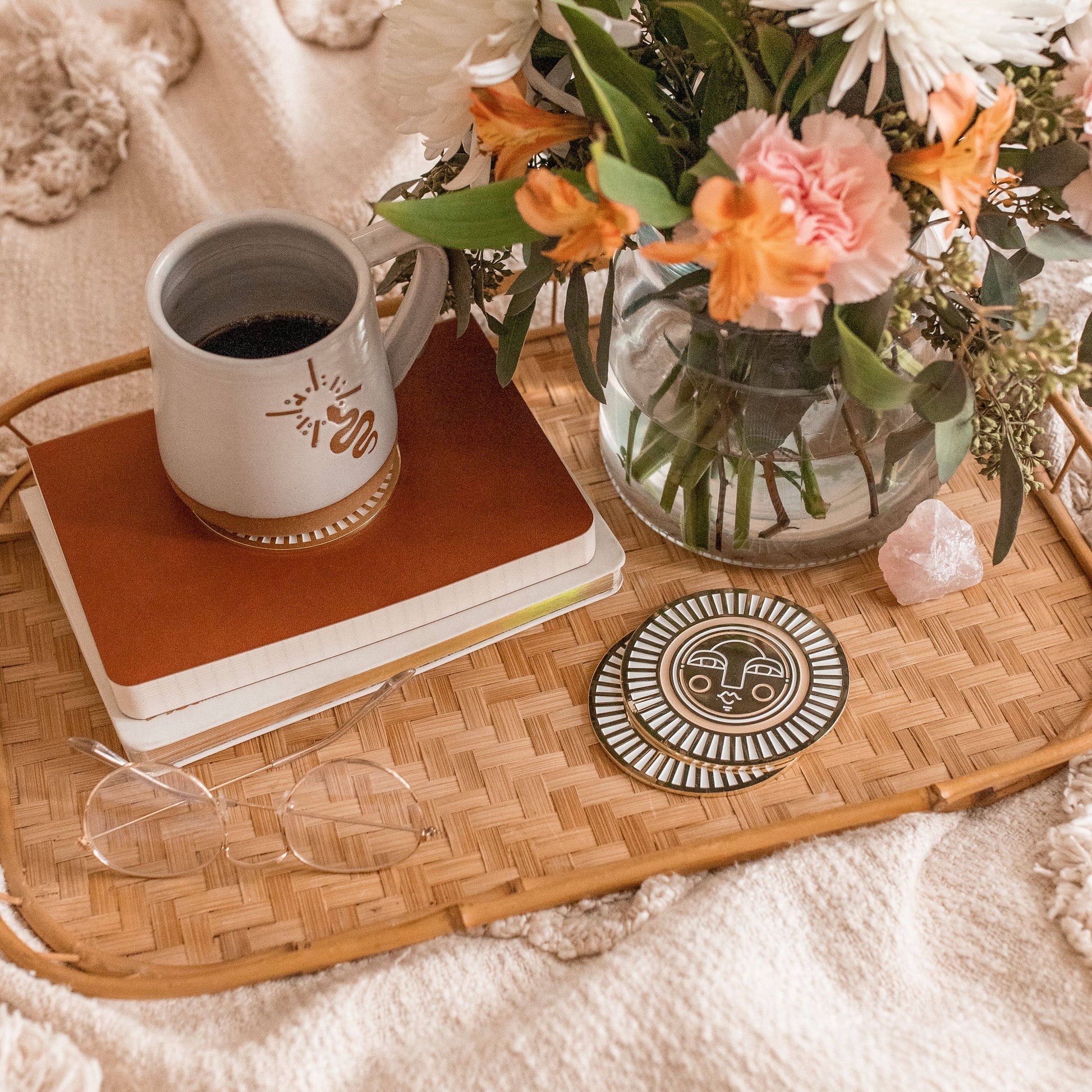 Cai & Jo The Sol Coaster in warm beige | The Ivy Plant Studio 