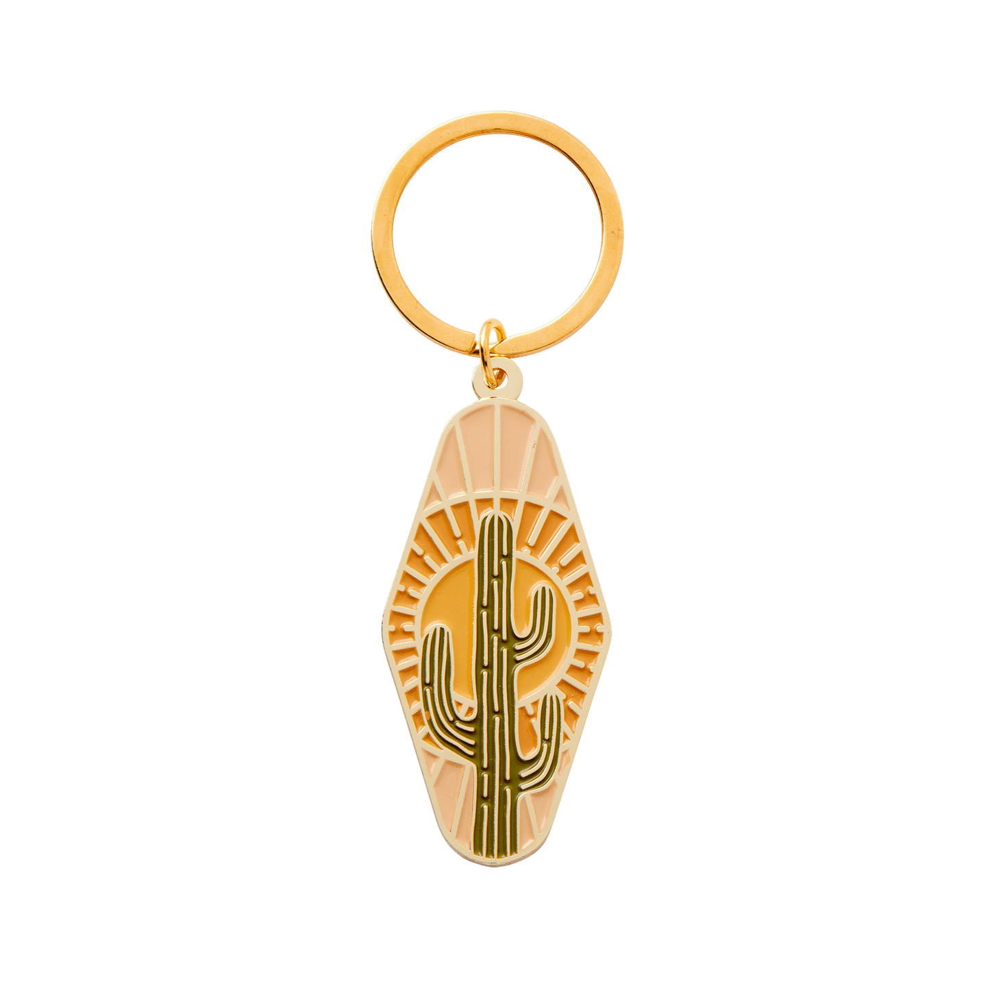 Cai & Jo Cactus Enamel Keychain | The Ivy Plant Studio