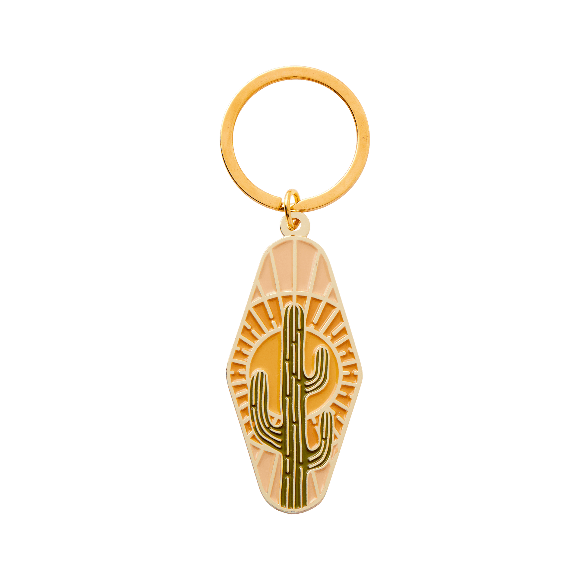 Cai & Jo Cactus Enamel Keychain | The Ivy Plant Studio