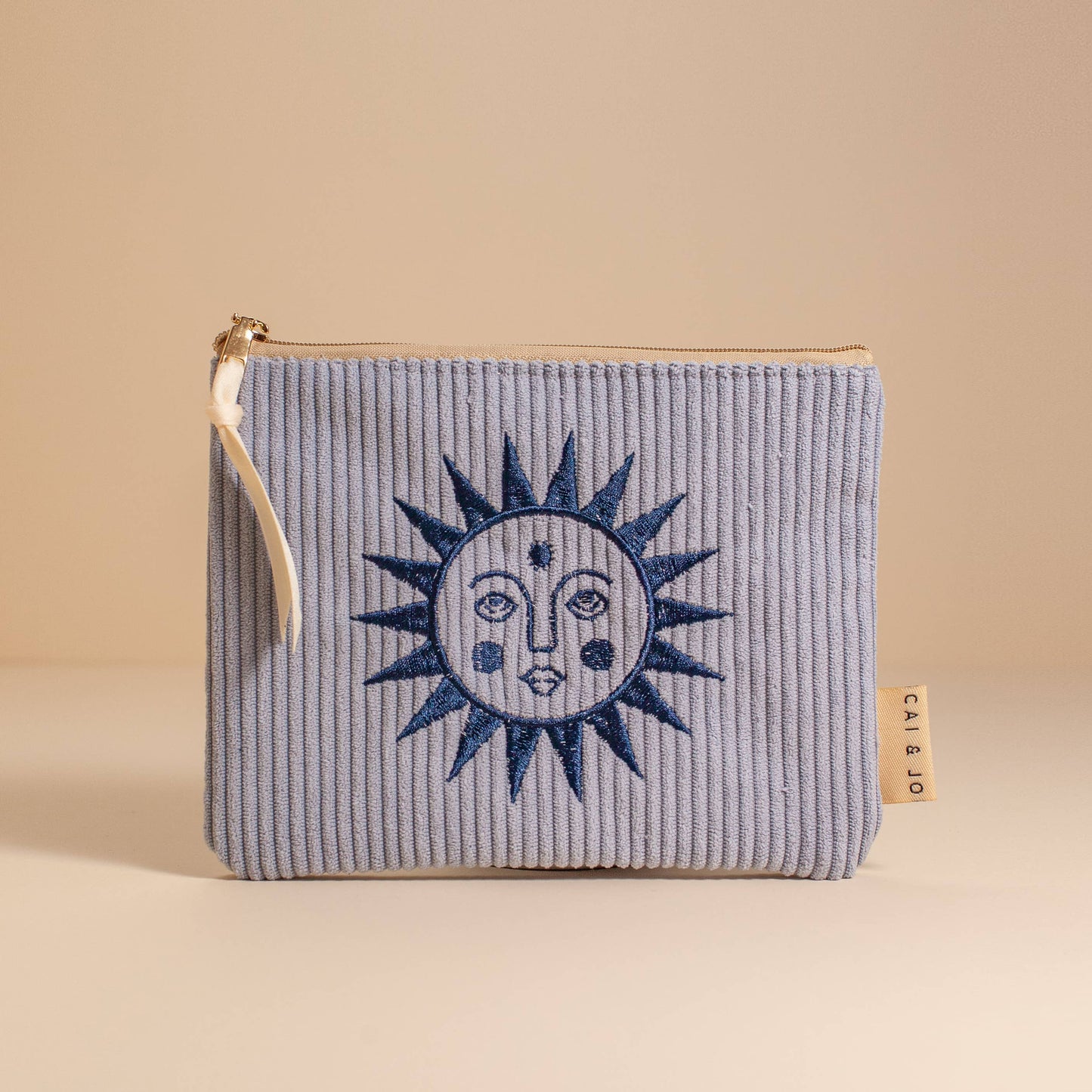 Cai & Jo Corduroy Pouch in Seafoam Blue | The Ivy Plant Studio