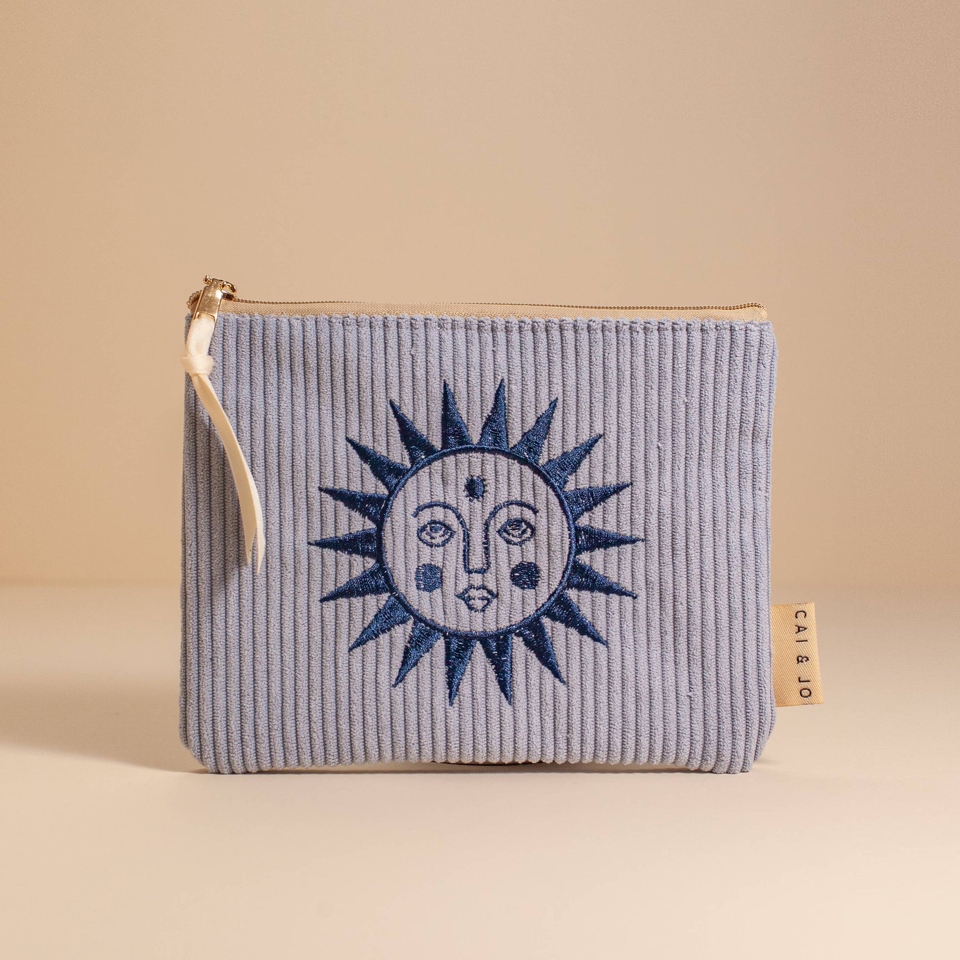 Cai & Jo Corduroy Pouch in Seafoam Blue | The Ivy Plant Studio