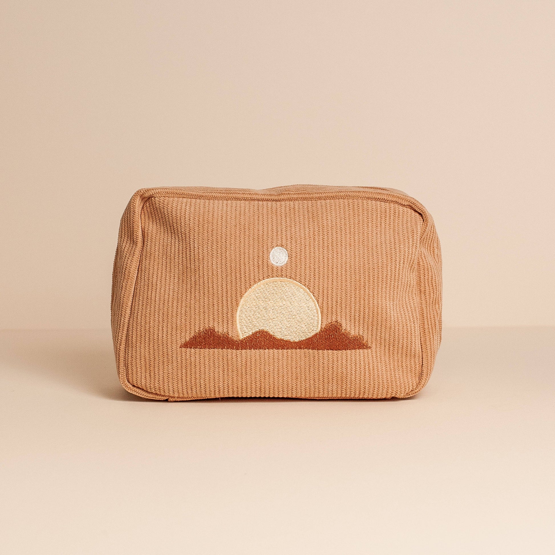 Cai & Jo Corduroy Makeup Bag in Sand | The Ivy Plant Studio 