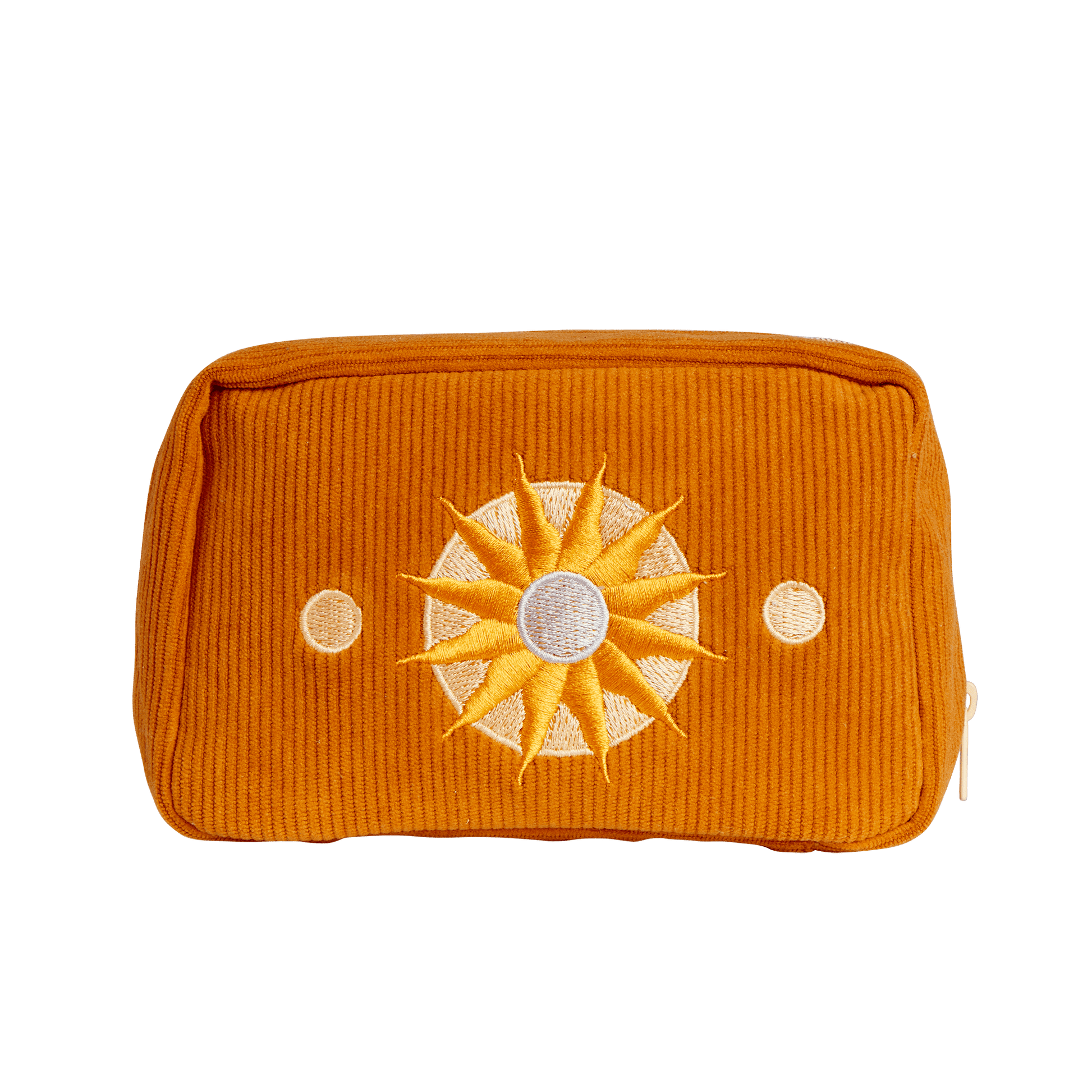 Cai & Jo Corduroy Makeup Bag in Burnt Orange | The Ivy Plant Studio 