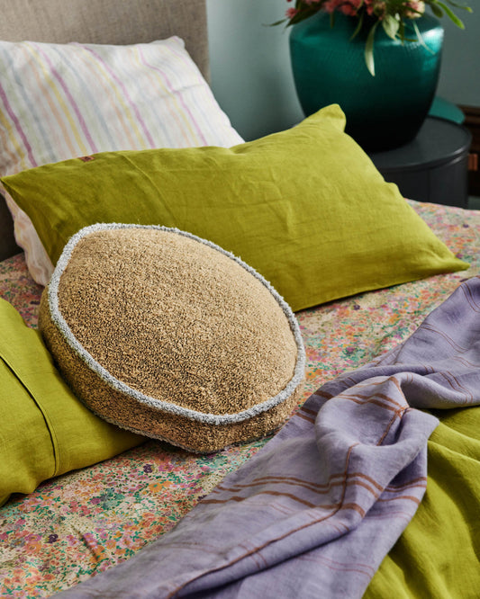 Kip & Co APRICOT DELIGHT ROUND BOUCLE CUSHION | The Ivy Plant Studio