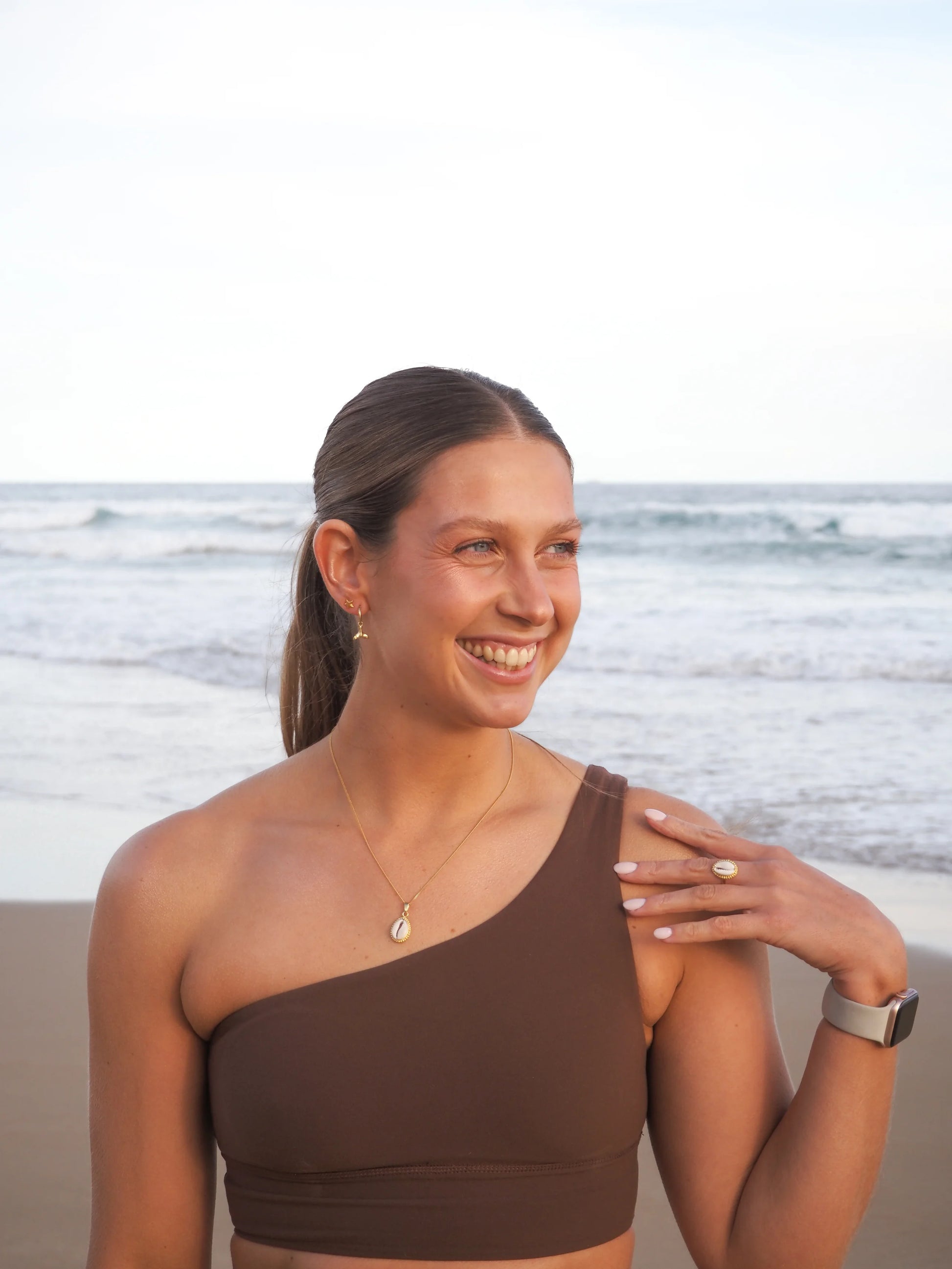 Alesi Creative Cowrie Necklace Gold | The Ivy Plant Studio