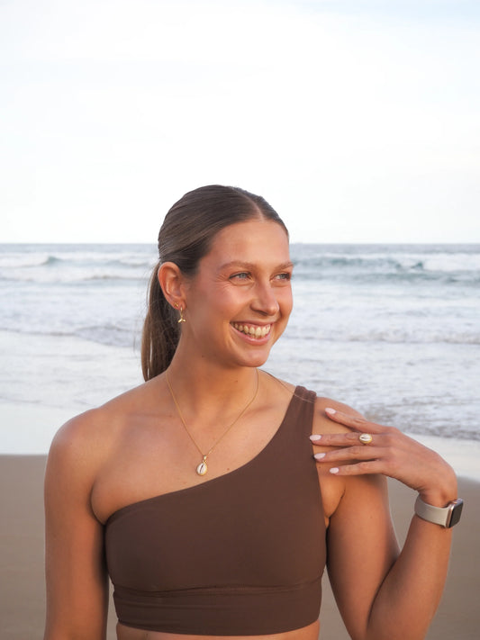 Alesi Creative Cowrie Necklace Gold | The Ivy Plant Studio