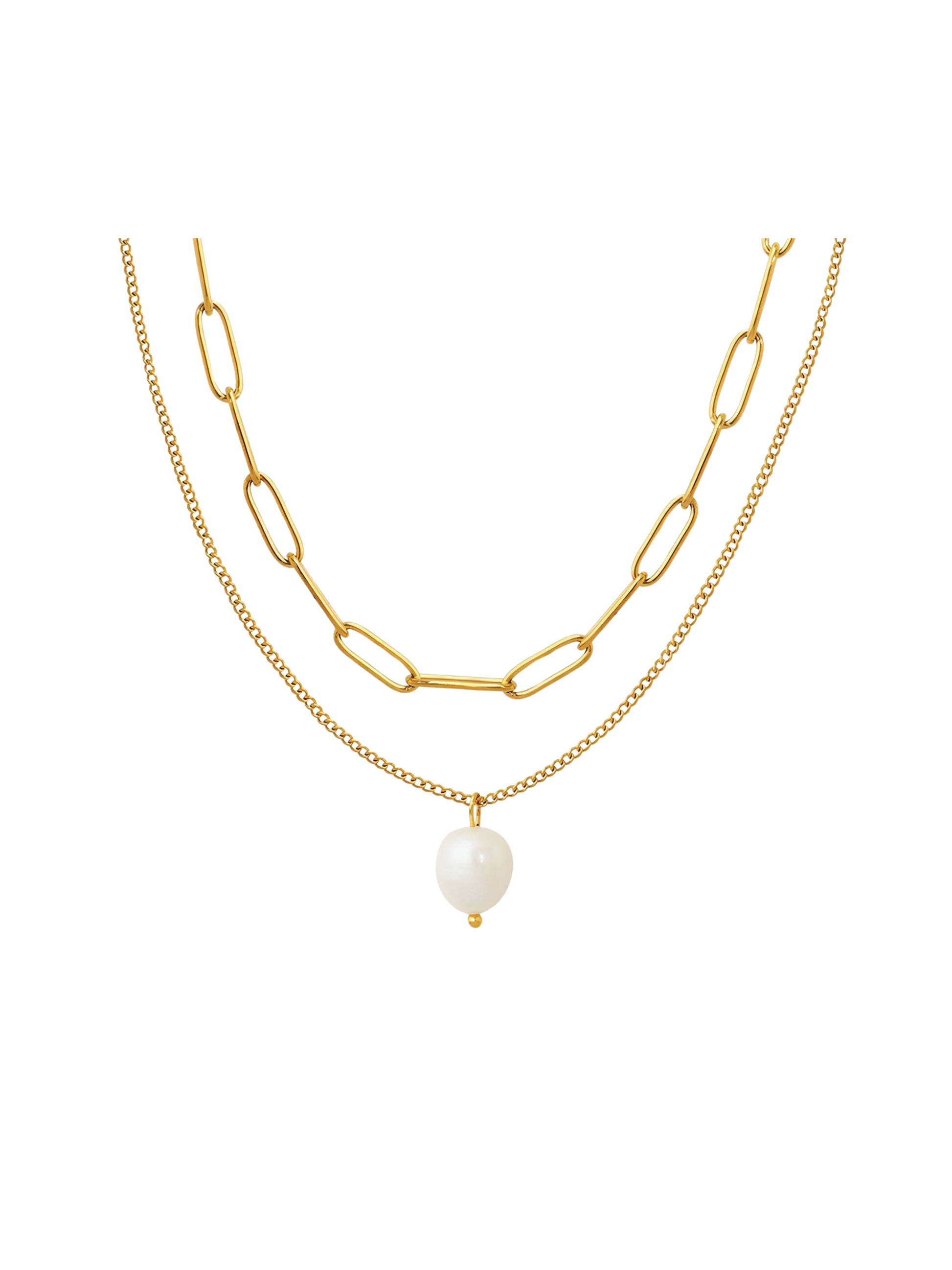 Alesi Creative Elena Pearl Necklace Stack| The Ivy Plant Studio