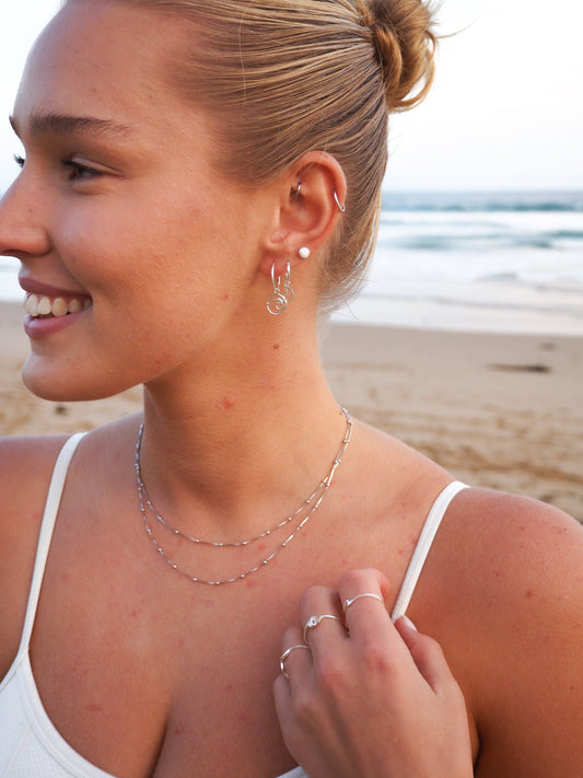 Alesi Creative Maya Necklace Stack Silver | The Ivy Plant Studio