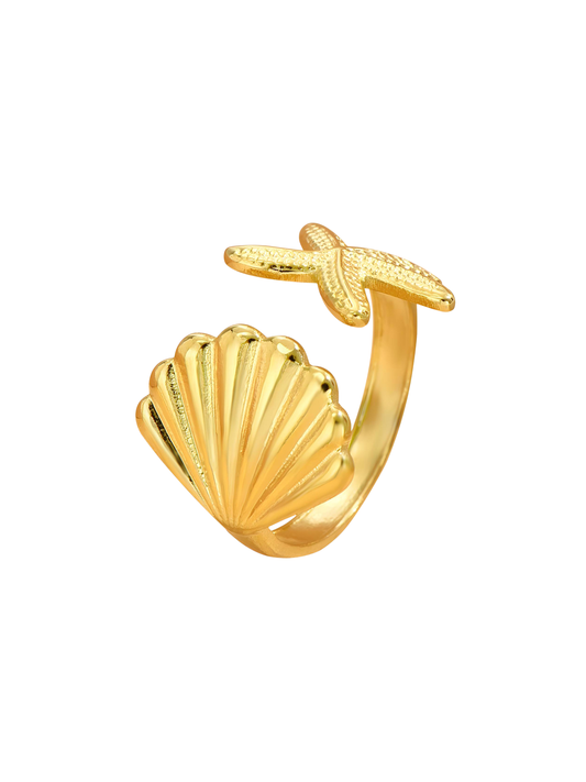 Alesi Creative Seaside Ring Gold | The Ivy Plant Studio