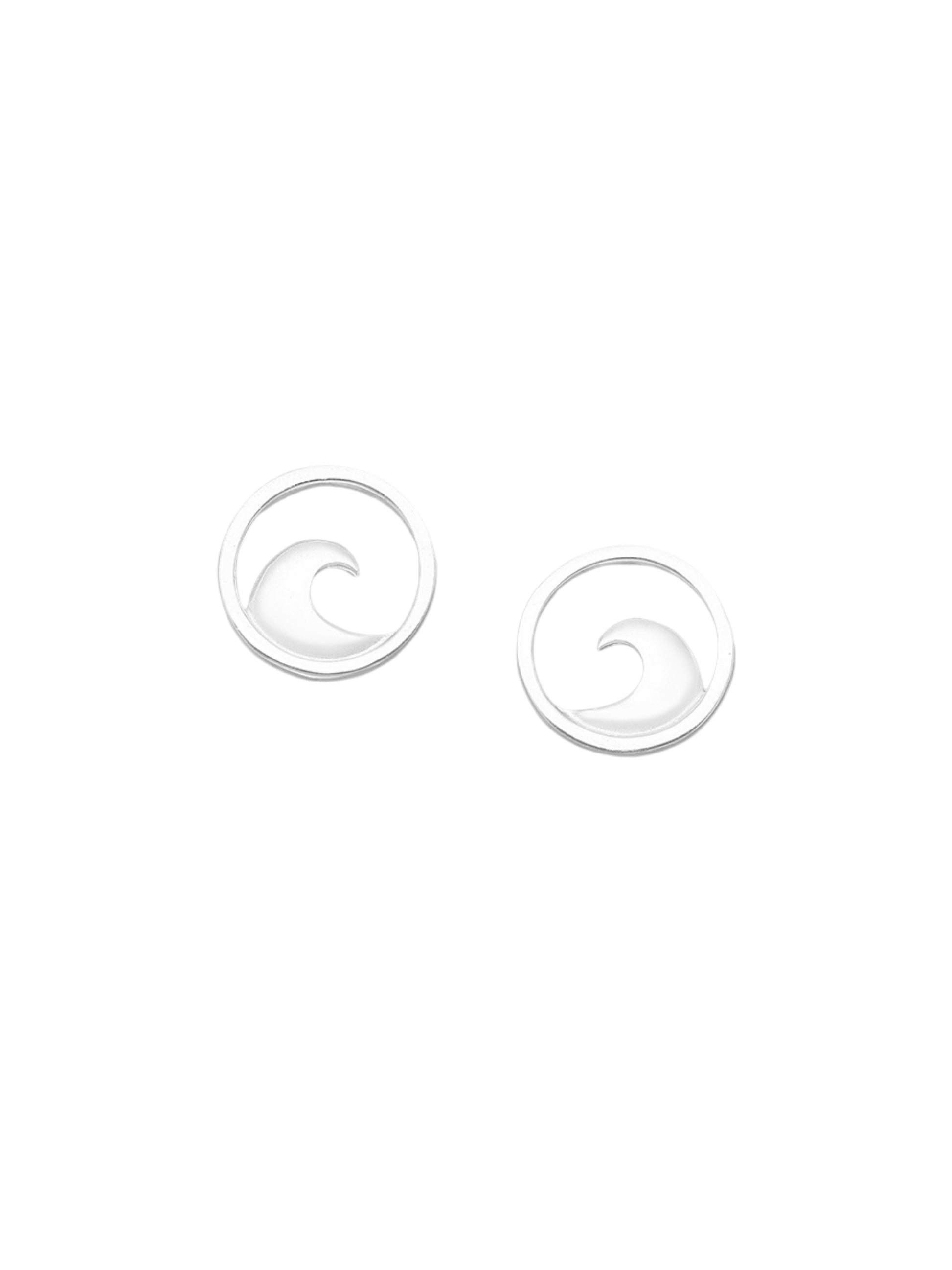 Alesi Creative Wave Studs Silver | The Ivy Plant Studio