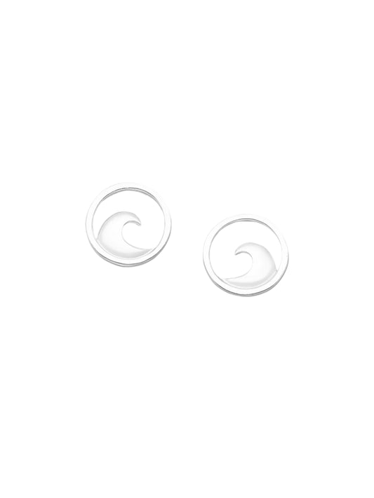 Alesi Creative Wave Studs Silver | The Ivy Plant Studio