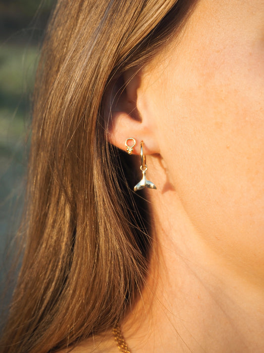 Alesi Creative Whale Tail Hoops Gold | The Ivy Plant Studio