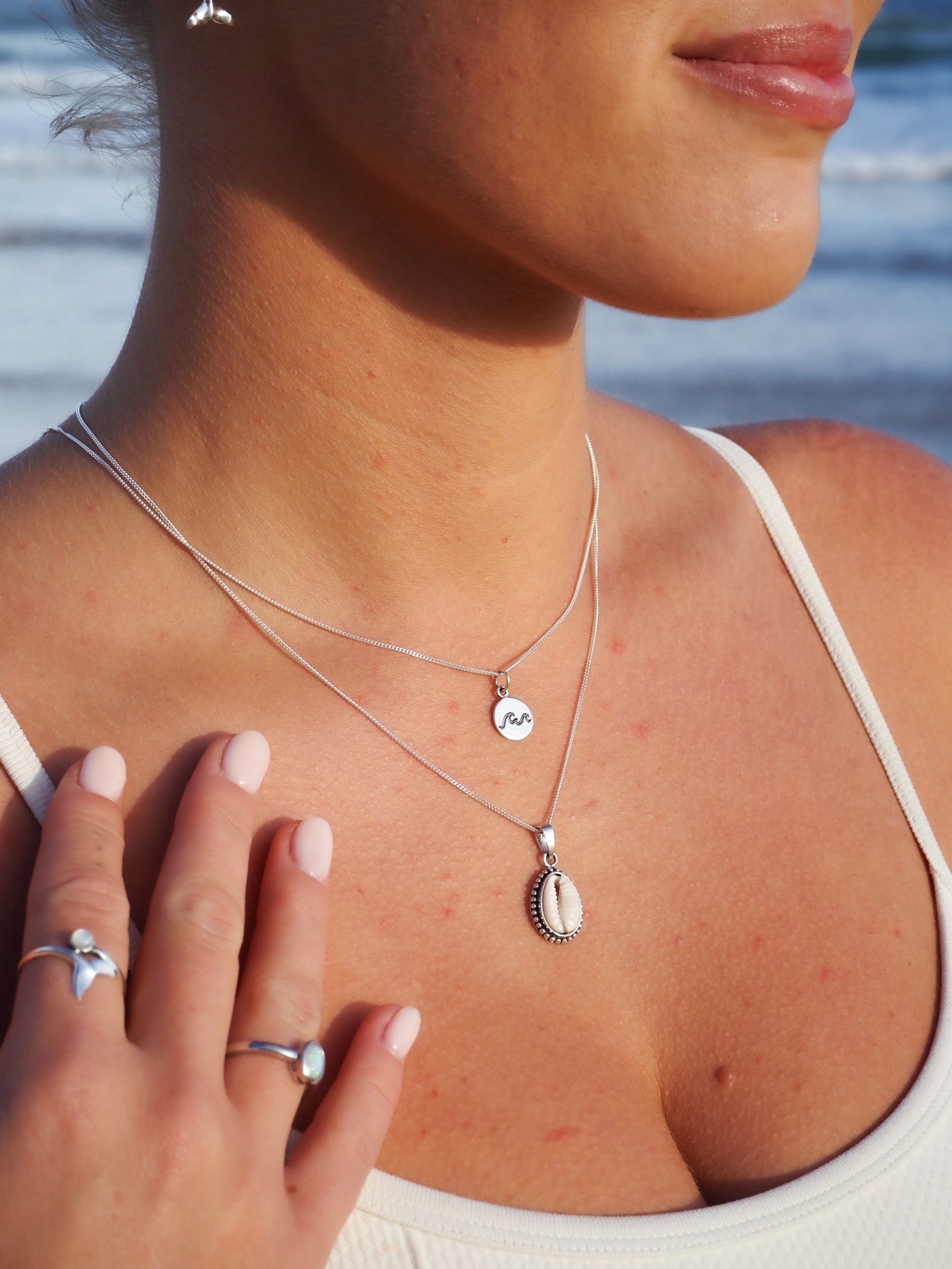 Alesi Creative Whale Tale Ring With Mother of Pearl | The Ivy Plant Studio