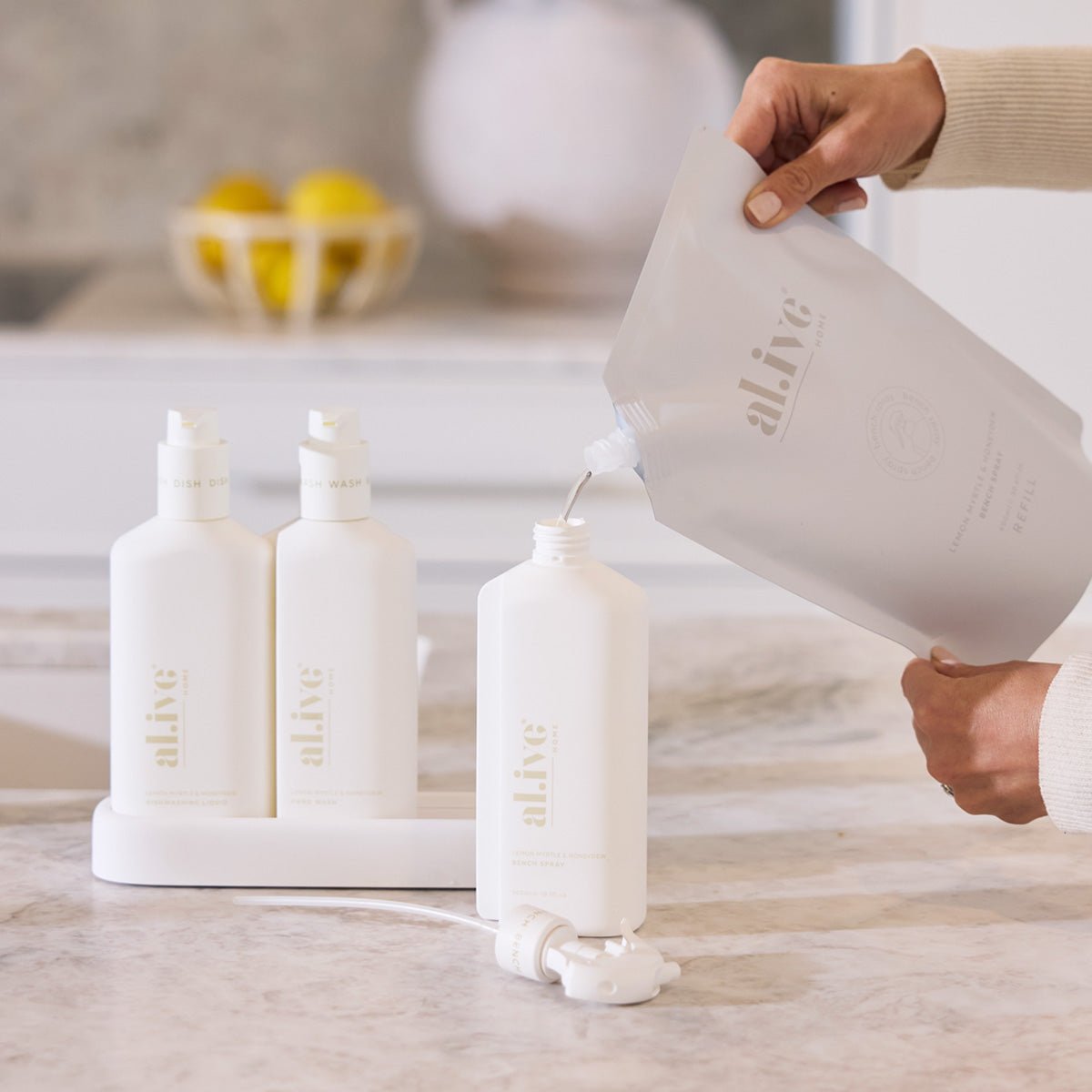 Alive Body 900ml Bench Spray Refill - Lemon Myrtle & Honeydew | The Ivy Plant Studio