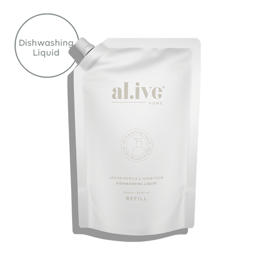 Alive Body 900ml Dishwashing Liquid Refill - Lemon Myrtle & Honeydew | The Ivy Plant Studio